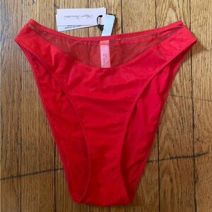 Agent Provocateur Red High Leg Brief